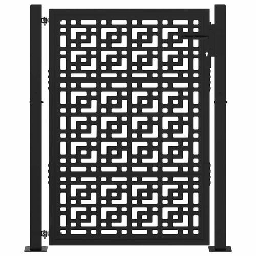 Havelåge 105x130 cm stål krydsdesign sort