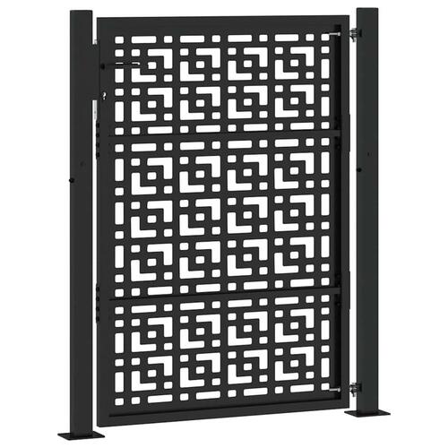 Havelåge 105x130 cm stål krydsdesign sort