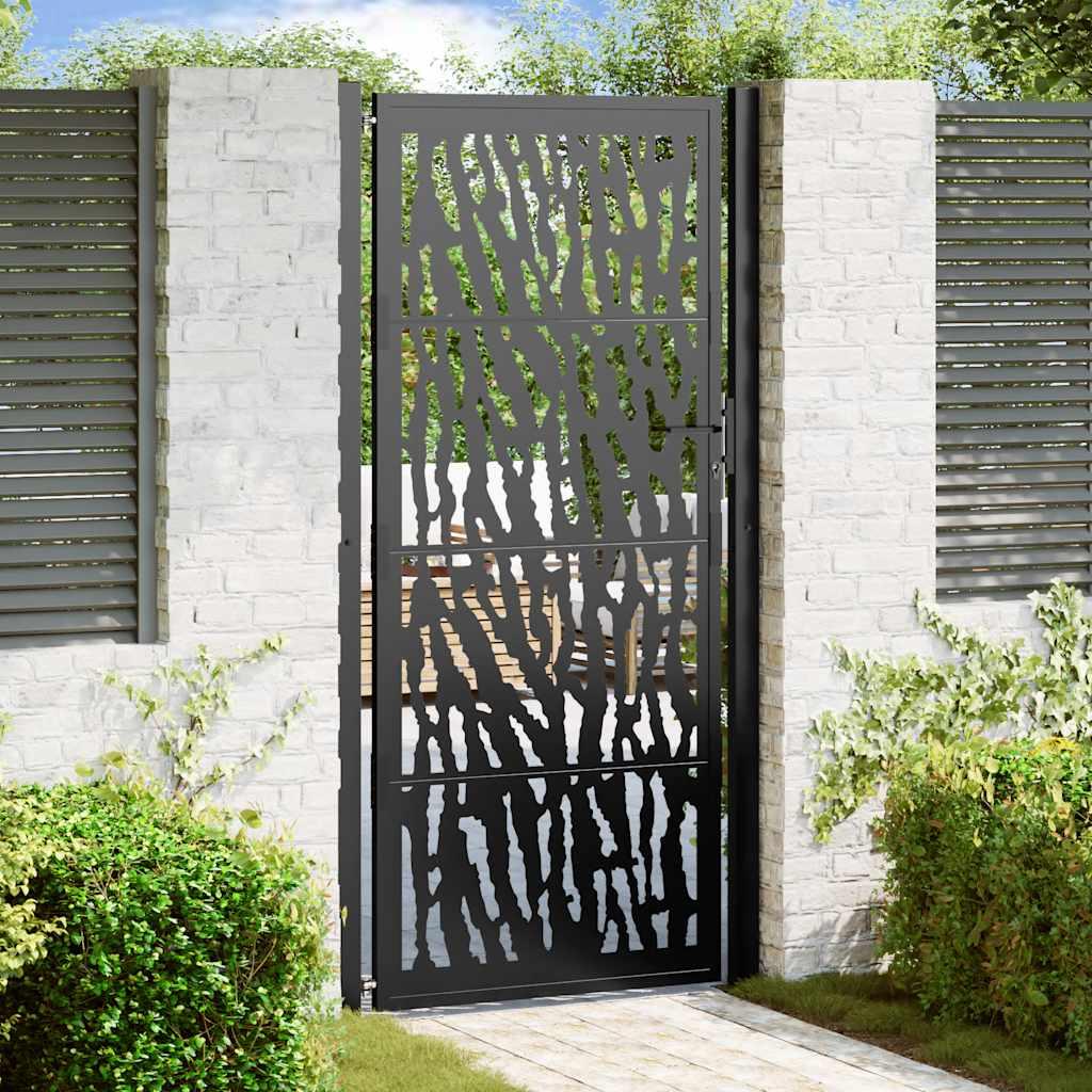 Havelåge 105x205 cm stål spor design sort