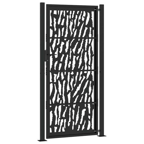 Havelåge 105x205 cm stål spor design sort