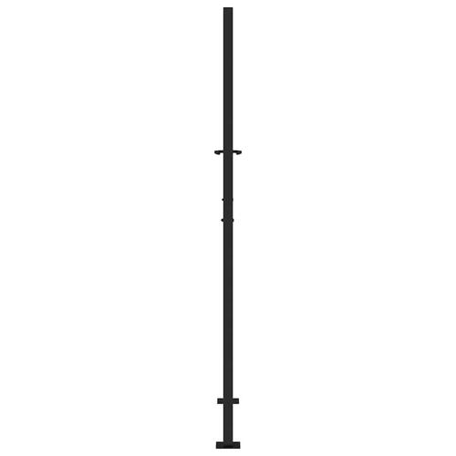 Havelåge 105x180 cm stål krydsdesign sort