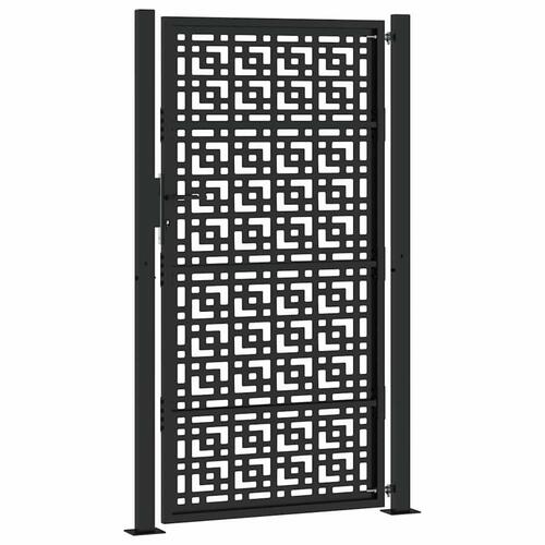 Havelåge 105x180 cm stål krydsdesign sort