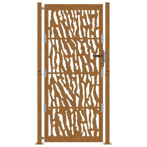 Havelåge 105x205 cm cortenstål spor design