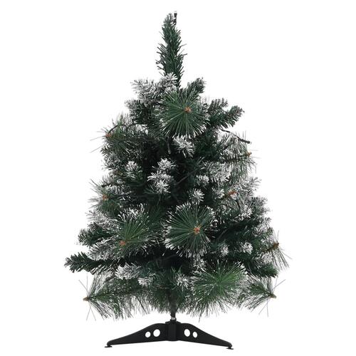 Kunstigt juletræ med lys og juletræsfod 60 cm grøn (OUTLET A)