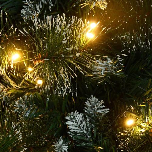 Kunstigt juletræ med lys og juletræsfod 60 cm grøn (OUTLET A)