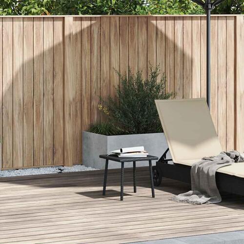 Havesofabord 40x40x37 cm firkantet polyrattan sort
