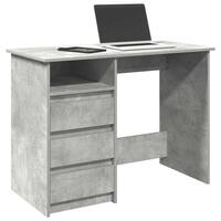 Skrivebord 102x50x75 cm konstrueret træ betongrå
