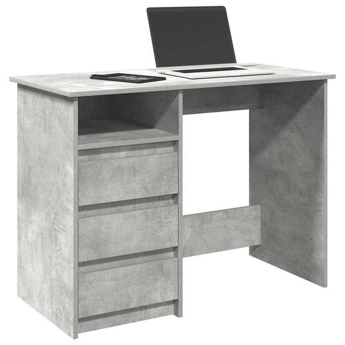 Skrivebord 102x50x75 cm konstrueret træ betongrå
