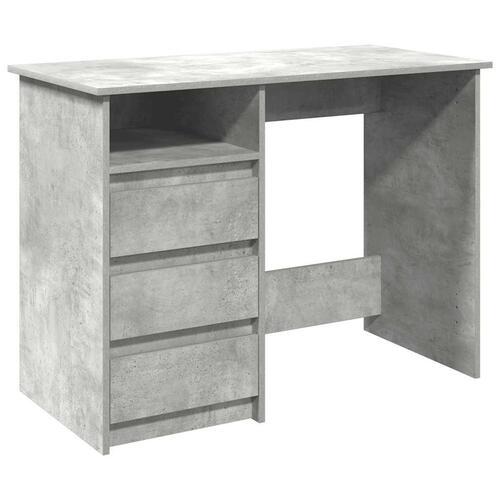 Skrivebord 102x50x75 cm konstrueret træ betongrå