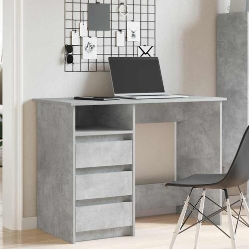 Skrivebord 102x50x75 cm konstrueret træ betongrå