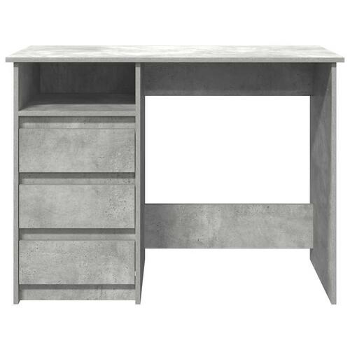 Skrivebord 102x50x75 cm konstrueret træ betongrå