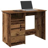 Skrivebord 102x50x75 cm konstrueret træ antikt træ