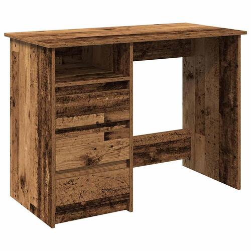 Skrivebord 102x50x75 cm konstrueret træ antikt træ