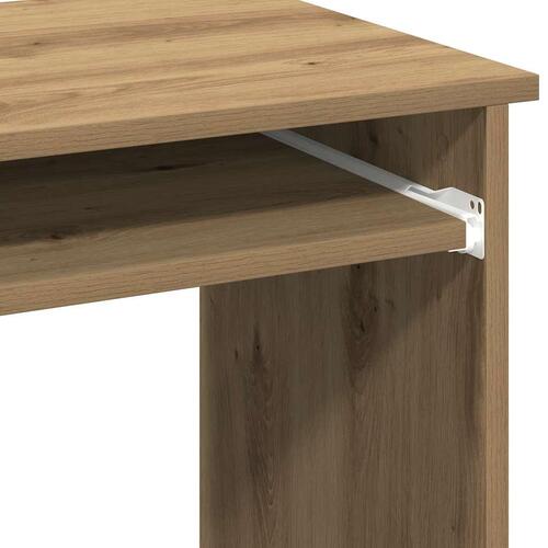 Skrivebord m. hylder 84x40x78 cm konstrueret træ kunsteg