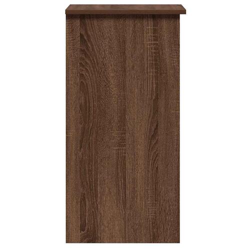 Skrivebord m. hylder 84x40x78 cm konstrueret træ brun egetræ