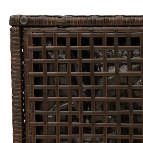 Havestole med hynder 2 stk. 40x40x43 cm polyrattan brun