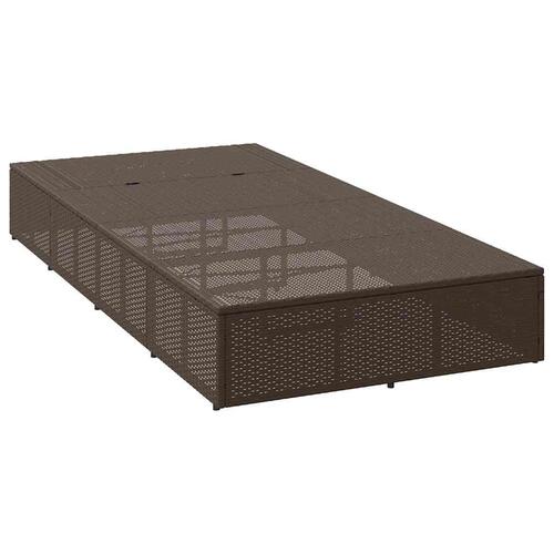 Solseng med flydende hynde polyrattan brun