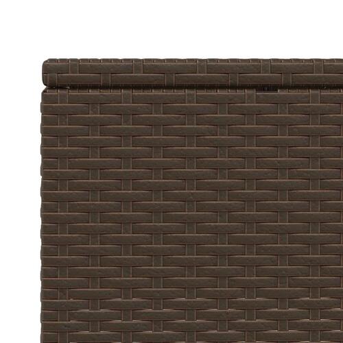 Solseng med flydende hynde polyrattan brun