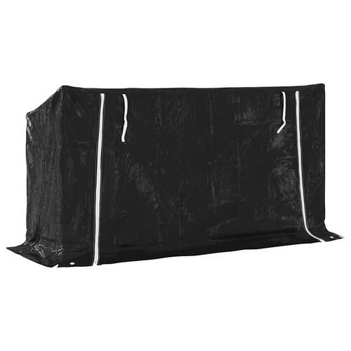 Brændestativ med regnslag 200,5x60,5x110,5 cm galvaniseret stål