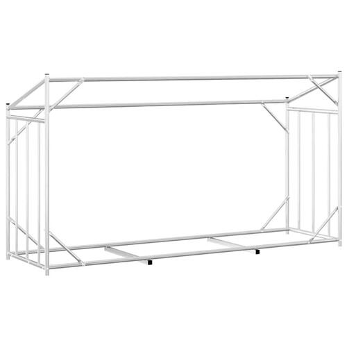 Brændestativ med regnslag 200,5x60,5x110,5 cm galvaniseret stål