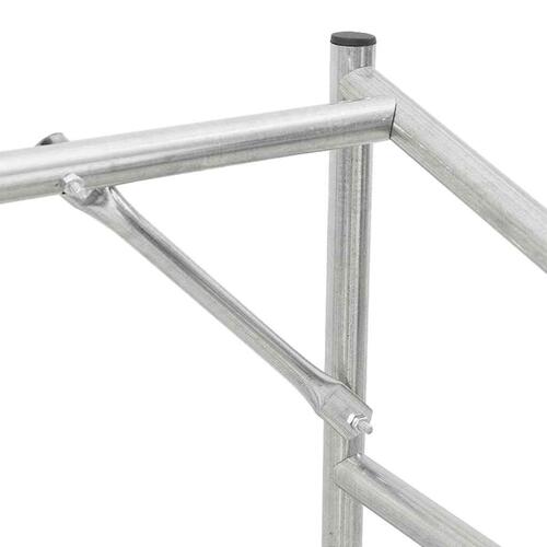 Brændestativ med regnslag 200,5x60,5x110,5 cm galvaniseret stål