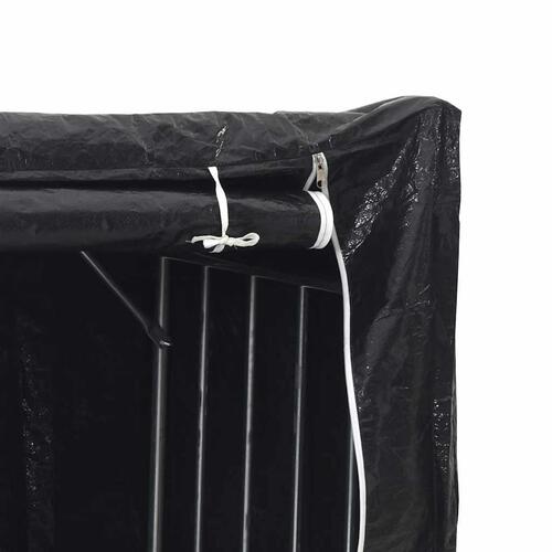 Brændestativ med regnslag 200,5x60,5x110,5 cm galvaniseret stål
