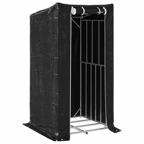 Brændestativ med regnslag 100x100x200 cm galvaniseret stål