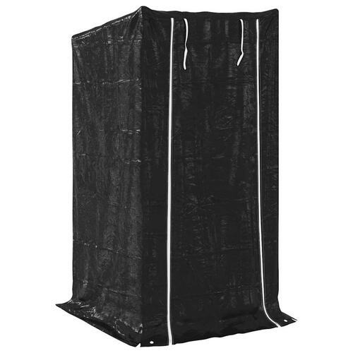 Brændestativ med regnslag 100x100x200 cm galvaniseret stål