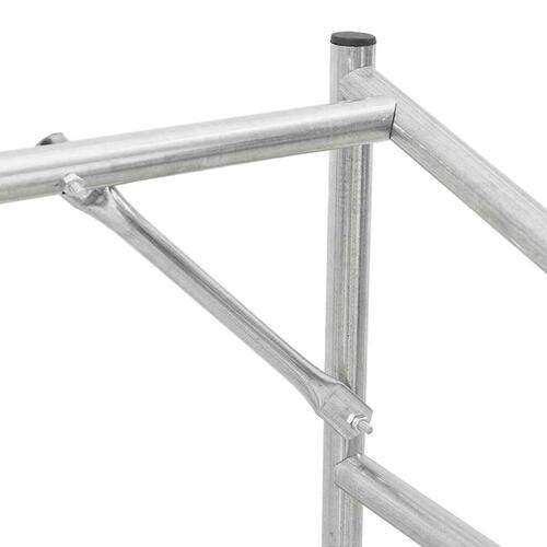 Brændestativ med regnslag 150x60x200 cm galvaniseret stål