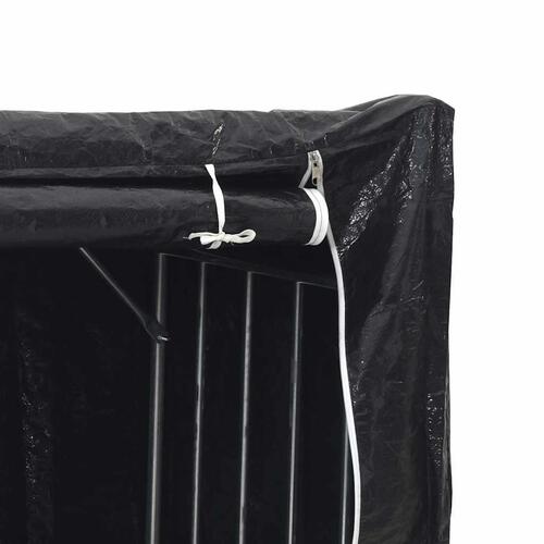 Brændestativ med regnslag 150x60x200 cm galvaniseret stål