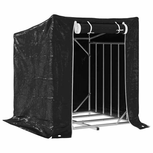 Brændestativ med regnslag 100,5x100,5x110,5cm galvaniseret stål