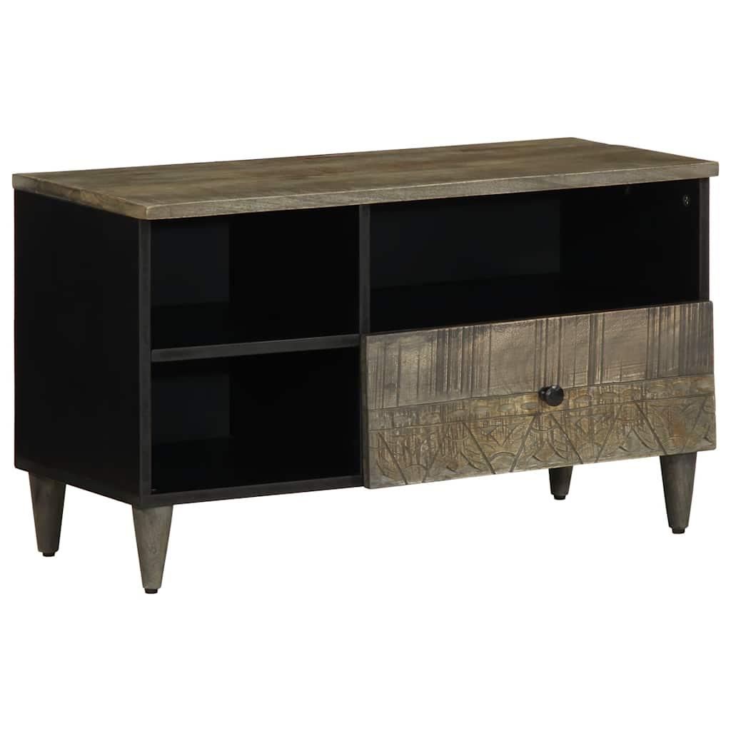 Tv-bord 80x33x46 cm massivt mangotræ sort