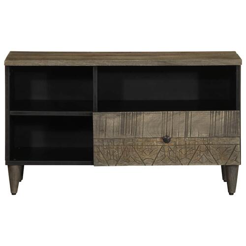 Tv-bord 80x33x46 cm massivt mangotræ sort