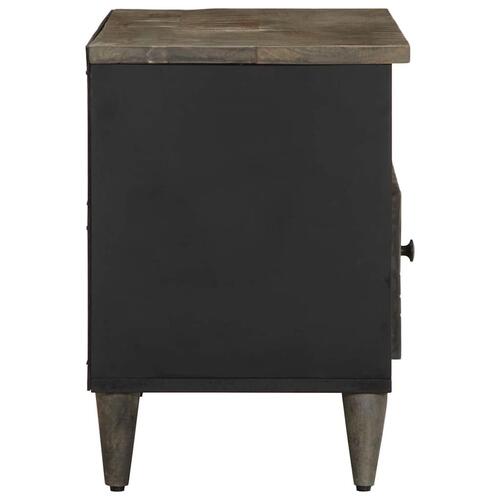 Tv-bord 80x33x46 cm massivt mangotræ sort