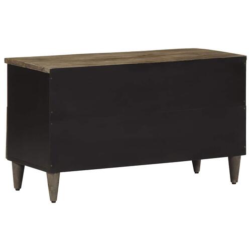 Tv-bord 80x33x46 cm massivt mangotræ sort