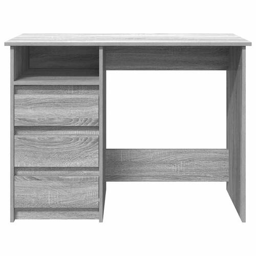 Skrivebord 102x50x75 cm konstrueret træ grå sonoma-eg