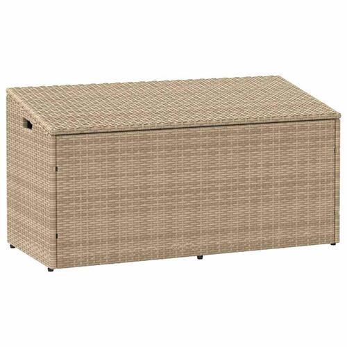 Opbevaringsboks til haven 110x50x58 cm polyrattan beige