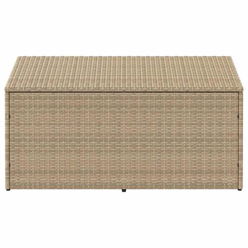 Opbevaringsboks til haven 110x50x58 cm polyrattan beige