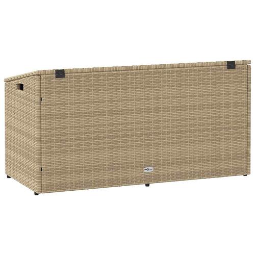 Opbevaringsboks til haven 110x50x58 cm polyrattan beige