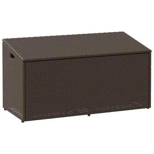 Opbevaringsboks til haven 110x50x58 cm polyrattan brun