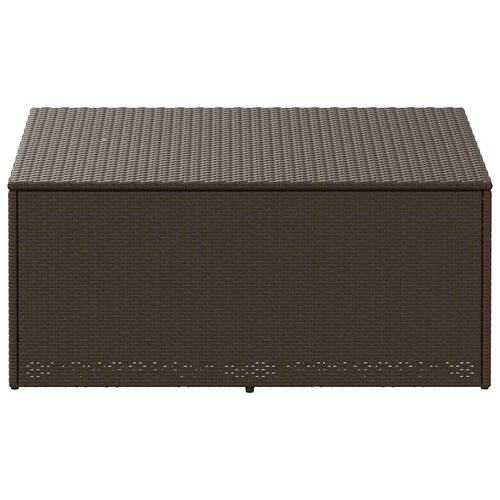 Opbevaringsboks til haven 110x50x58 cm polyrattan brun