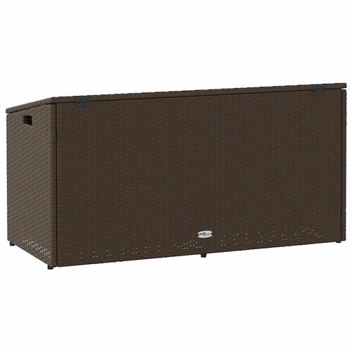 Opbevaringsboks til haven 110x50x58 cm polyrattan brun