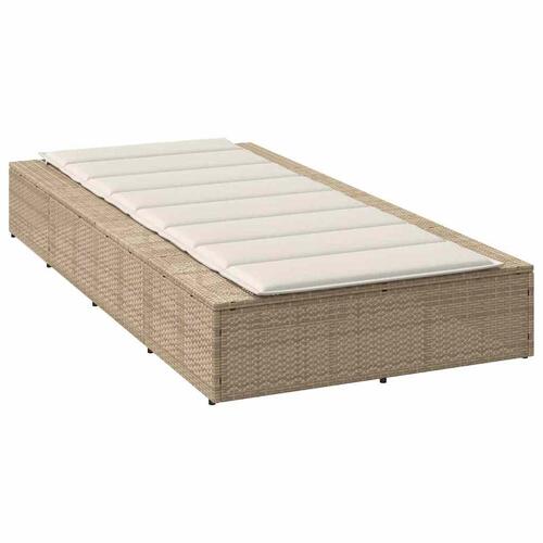 Solseng med flydende hynde polyrattan beige