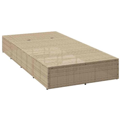 Solseng med flydende hynde polyrattan beige