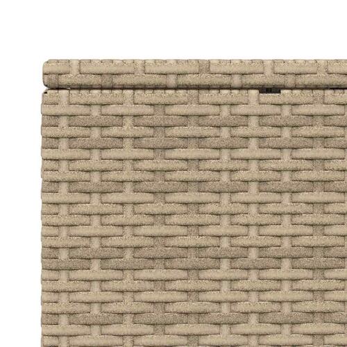 Solseng med flydende hynde polyrattan beige