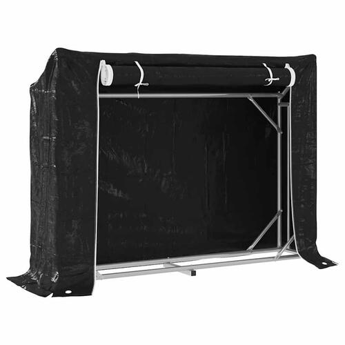 Brændestativ med regnslag 151x40,5x110,5 cm galvaniseret stål
