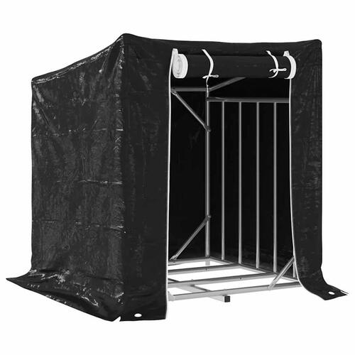 Brændestativ med regnslag 101x61x110,5 cm galvaniseret stål