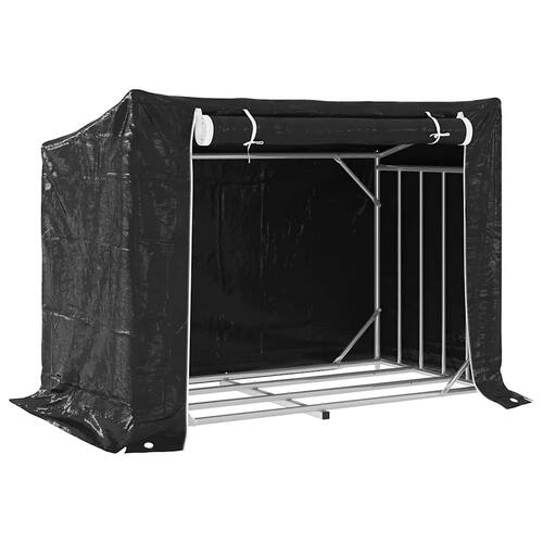 Brændestativ med regnslag 151x80,5x110,5 cm galvaniseret stål