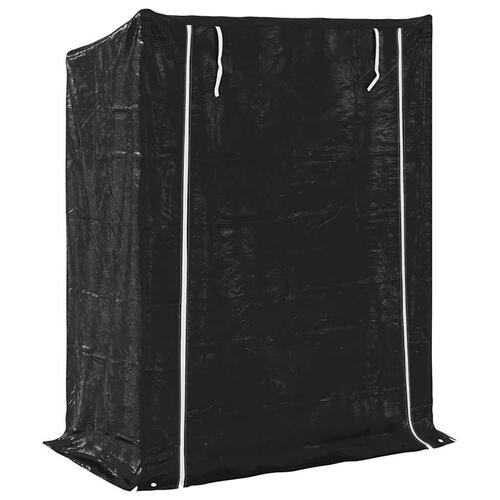 Brændestativ med regnslag 150x80x200 cm galvaniseret stål