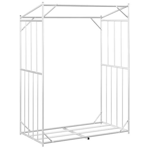 Brændestativ med regnslag 150x80x200 cm galvaniseret stål